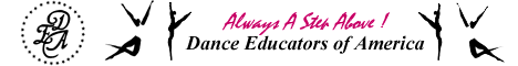 Dance Educators of America, Inc. Banner - www.DEAdance.com - Copyright 1998-2001
